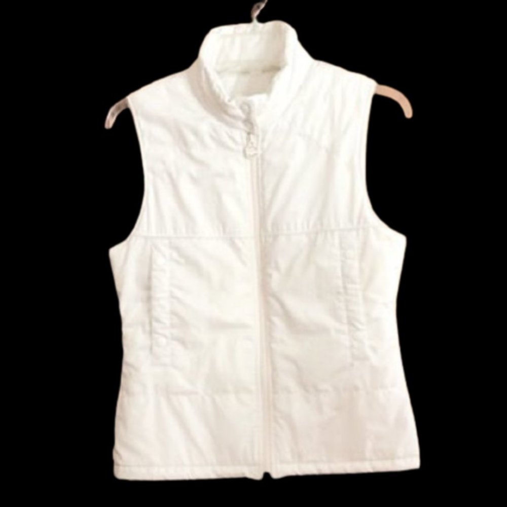 LACOSTE Puffer Vest White 36 Small EUC